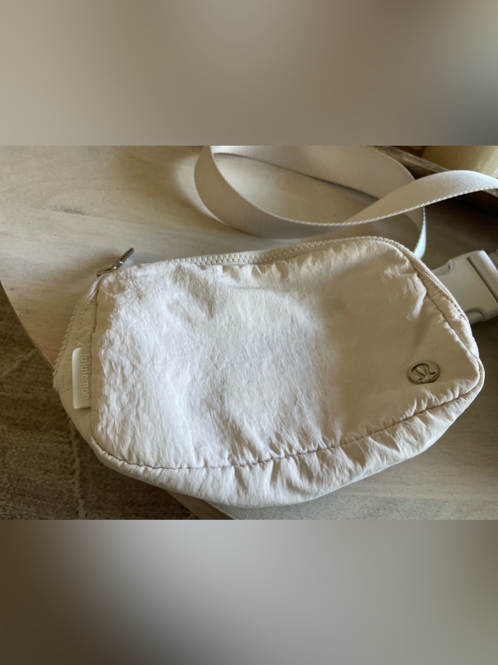 lululemon athletica Cream Adjustable Crossbody Belt Bag